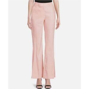 DKNY Women's Full Length Linen Blend Slim Bootcut Dress Pants Peach Size 2 NWT